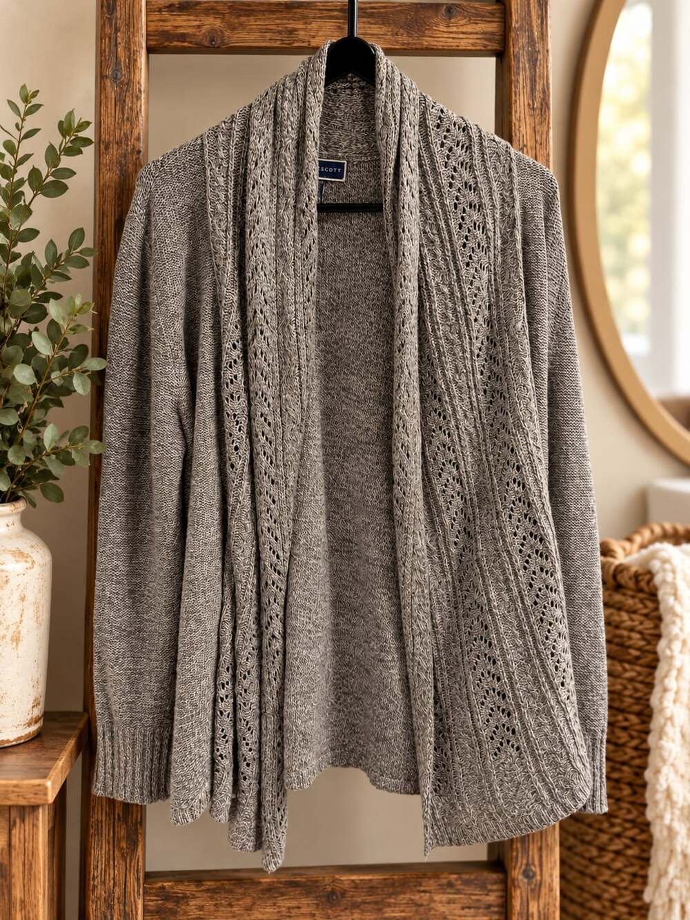Karen Scott Beige Cardigan Sz L (12-14)